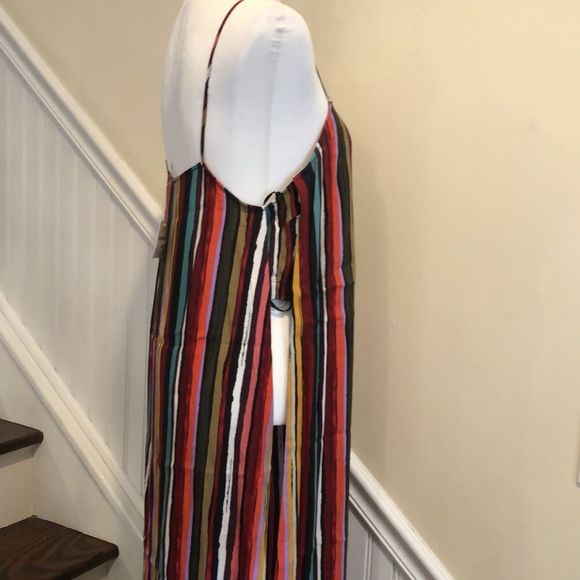 FREE PEOPLE Spaghetti Strap Rainbow Longline Tank W. Open Sides Sz Small NWT - Picture 8 of 10